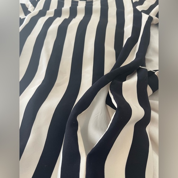 BCBG Max Azria Black White Pinstriped Dress - Picture 9 of 10